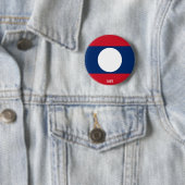 Badge Rond 5 Cm Laos Drapeau mignon Patriotique (En situation)