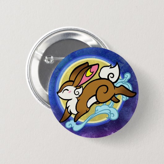 Badge Rond 5 Cm lapin (Devant & derrière)