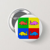 Badge Rond 5 Cm Lapin (Devant & derrière)