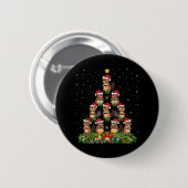 Badge Rond 5 Cm Lapin avec pull de Noël Xmas Rabbit Noël (Devant & derrière)