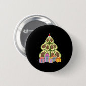 Badge Rond 5 Cm Lapin avec pull de Noël Xmas Rabbit Noël (Devant & derrière)