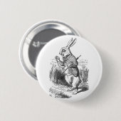 Badge Rond 5 Cm Lapin blanc (Devant & derrière)