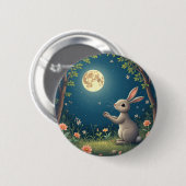 Badge Rond 5 Cm lapin chuseok (Devant & derrière)