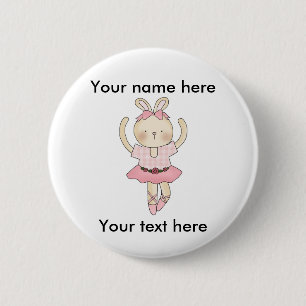 Badge Rond 5 Cm Lapin de ballerine