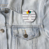 Badge Rond 5 Cm Lapin de ballon (En situation)