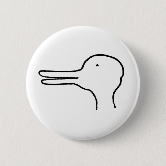 Badge Rond 5 Cm lapin de canard (Devant)