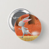 Badge Rond 5 Cm Lapin de course - insigne de goupille (Devant & derrière)