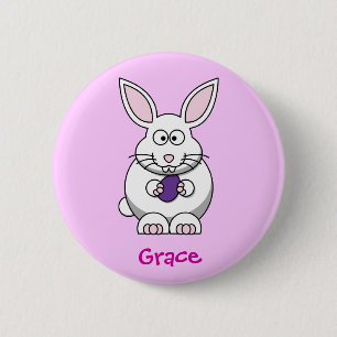 Badge Rond 5 Cm Lapin de Fluffly