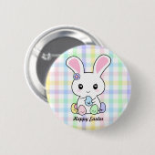 Badge Rond 5 Cm Lapin de Kawaii Pâques (Devant & derrière)
