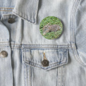 Badge Rond 5 Cm Lapin de lapin (En situation)