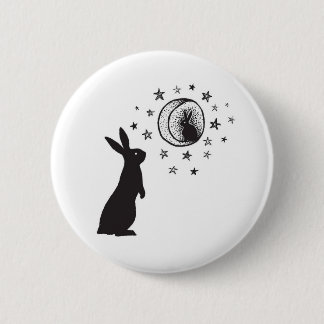 Badge Rond 5 Cm Lapin de lune - bouton