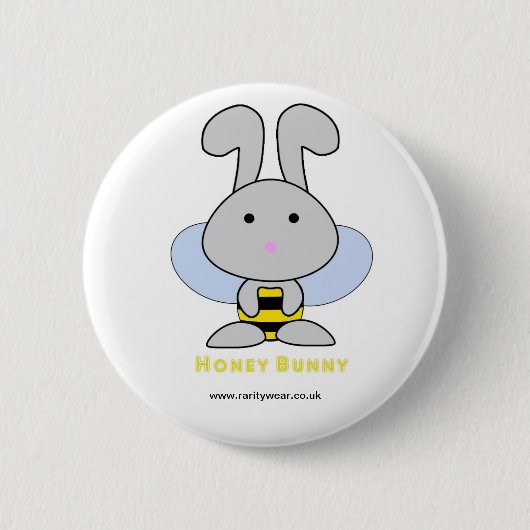 Badge Rond 5 Cm Lapin de miel (Devant)