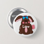 Badge Rond 5 Cm Lapin de Pâques (Devant & derrière)