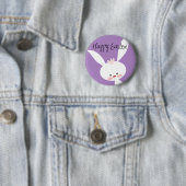 Badge Rond 5 Cm Lapin de Pâques (En situation)