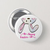Badge Rond 5 Cm Lapin de Pâques ! (Devant & derrière)