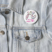 Badge Rond 5 Cm Lapin de Pâques ! (En situation)