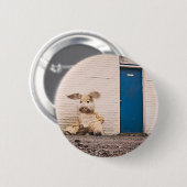 Badge Rond 5 Cm lapin de pâques (Devant & derrière)
