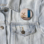Badge Rond 5 Cm lapin de pâques (En situation)