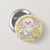 Badge Rond 5 Cm Lapin de Pâques (Devant & derrière)