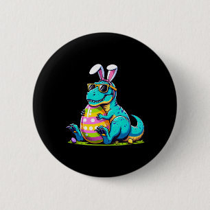 Badge Rond 5 Cm Lapin de Pâques Dinosaure Oeuf Happy Eastrawr T Re