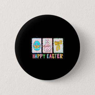 Badge Rond 5 Cm Lapin de Pâques heureux oeuf drôle pour enfants ga