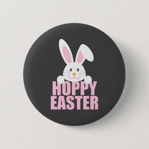 Badge Rond 5 Cm Lapin de Pâques heureux Pun Drôle Filles Nk