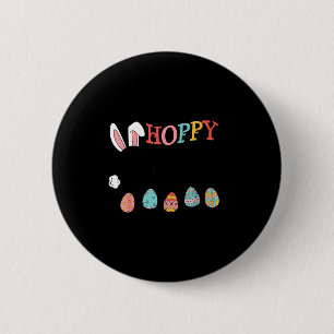 Badge Rond 5 Cm Lapin de Pâques joyeux oeufs drôle