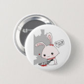 Badge Rond 5 Cm Lapin de tueur de Spilla (Devant & derrière)