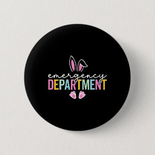 Badge Rond 5 Cm Lapin du service des urgences Urgence Er Infirmièr