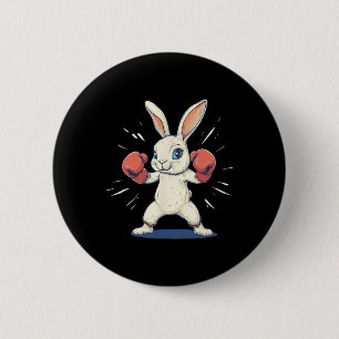 Badge Rond 5 Cm Lapin Incroyable Avec Gants De Boxe Pour Les Amour