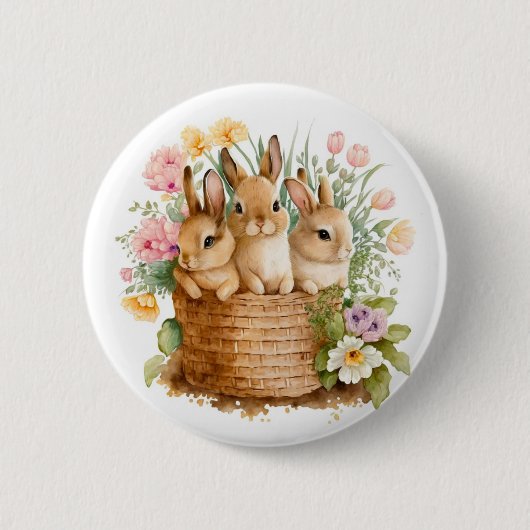 Badge Rond 5 Cm Lapin lapin (Devant)