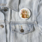 Badge Rond 5 Cm Lapin lapin (En situation)