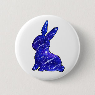 Badge Rond 5 Cm Lapin mignon de lapin étoilé