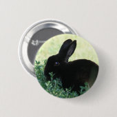 Badge Rond 5 Cm Lapin noir de Lil (Devant & derrière)