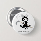 Badge Rond 5 Cm Lapin sinistre (Devant & derrière)