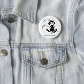 Badge Rond 5 Cm Lapin sinistre (En situation)