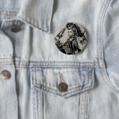 Badge Rond 5 Cm lapin sinistre (En situation)
