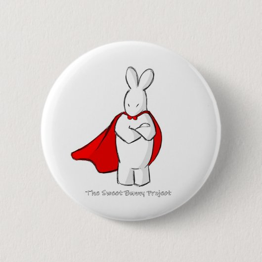 Badge Rond 5 Cm Lapin superbe (Devant)