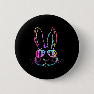 Badge Rond 5 Cm Lapin Tie Dye de Pâques Sungles Hip Hop Hommes Fem