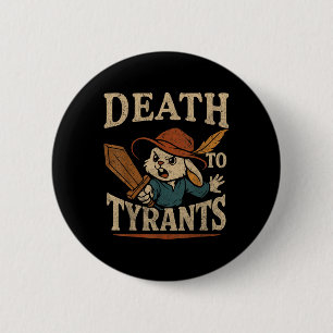 Badge Rond 5 Cm Lapin Vintage Mort Aux Tyrans Rétro 90