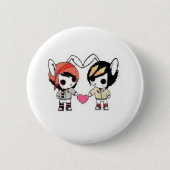 Badge Rond 5 Cm lapins d'emo (Devant)