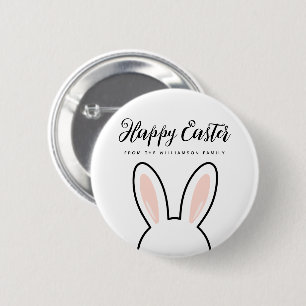 Badge Rond 5 Cm Lapins Mignons Minimalistes Personnalisés Joyeuses