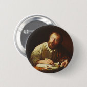 Badge Rond 5 Cm L'Appel de l'apôtre Matthieu (Devant & derrière)