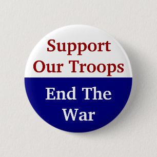 Badge Rond 5 Cm L'appui de KRW nos troupes finissent la guerre