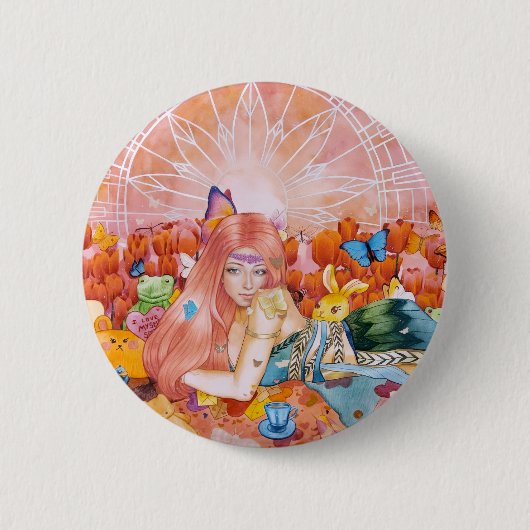 Badge Rond 5 Cm L'après-midi (Devant)