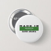 Badge Rond 5 Cm L'Arabie Saoudite a fait dans les conceptions (Devant & derrière)