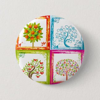 Badge Rond 5 Cm L'arbre couvre de tuiles 2x2