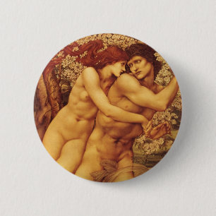 Badge Rond 5 Cm L'Arbre du Pardon, Sir Edward Coley Burne-Jones