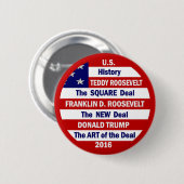 Badge Rond 5 Cm L'arc de haut en bas de l'histoire des États-Unis (Devant & derrière)