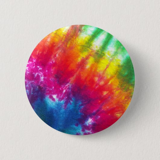 Badge Rond 5 Cm L'arc-en-ciel teignent en nouant (Devant)